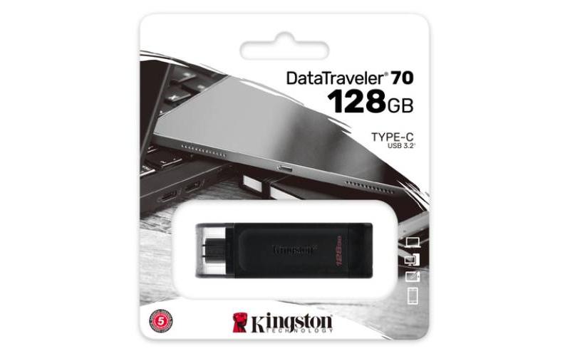 Kingston DataTraveler 70 Flash Drive USB-C 128GB [ DT70/128GB ]